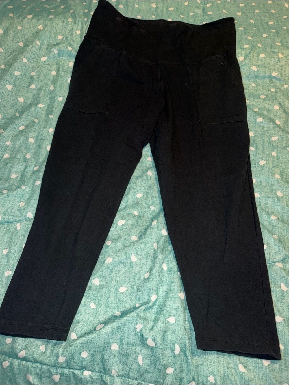 2X Black Capris Legging Jogger with Front Patch Pockets. MUST BE BUNDLED